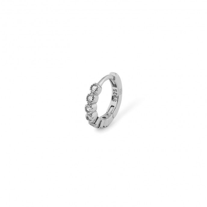 SILVER SHINY HOOP