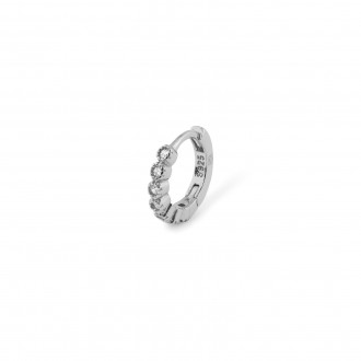 SILVER SHINY HOOP