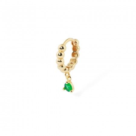 SILVER HOOP WITH ZIRCON