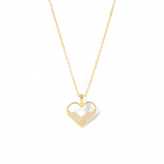 SILVER NECKLACE WITH HEART