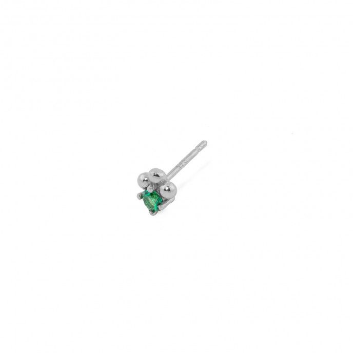 SILVER EARRING WITH ZIRCON