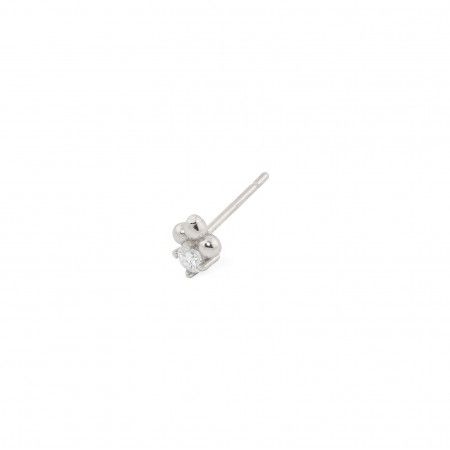 SILVER EARRING WITH ZIRCON