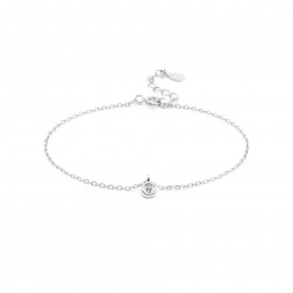 SILVER BRACELET WITH ZIRCON