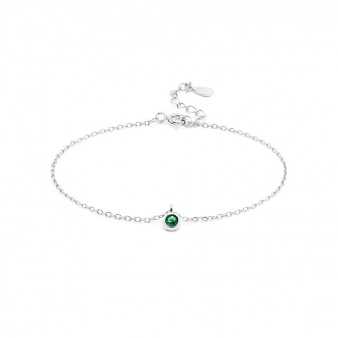 SILVER BRACELET WITH ZIRCON