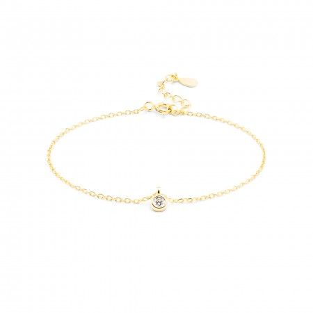 SILVER BRACELET WITH ZIRCON