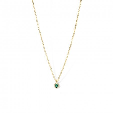 SILVER NECKLACE WITH ZIRCON