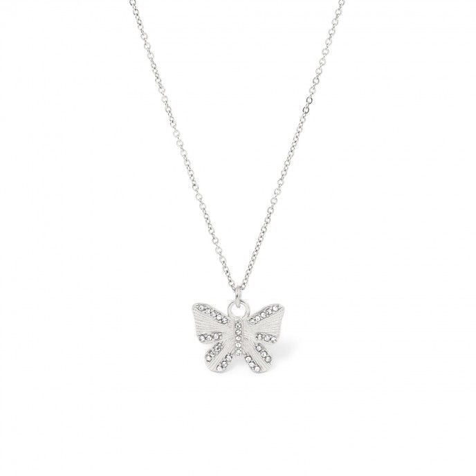 STEEL NECKLACE WITH BUTTERFLY