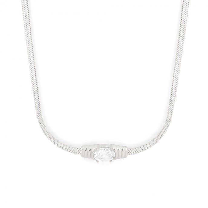 COLLAR BRILLANTE DE ACERO