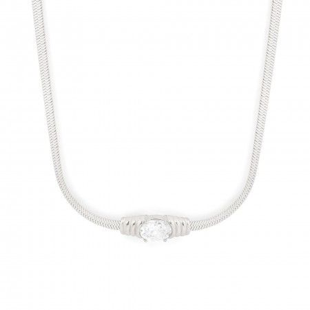 COLLAR BRILLANTE DE ACERO