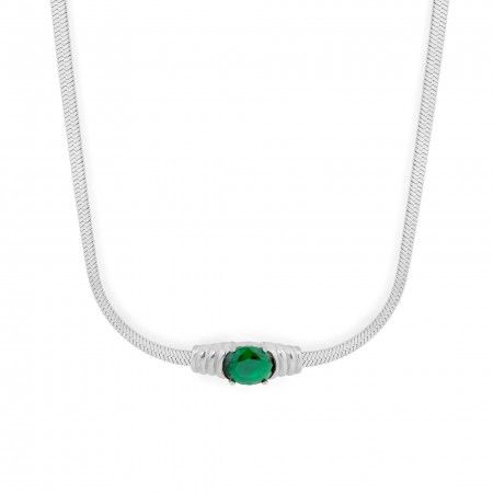 COLLAR BRILLANTE DE ACERO