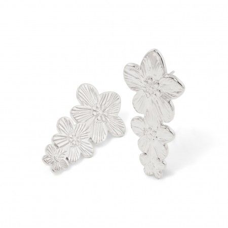 STEEL FLOWERS EARRINGS