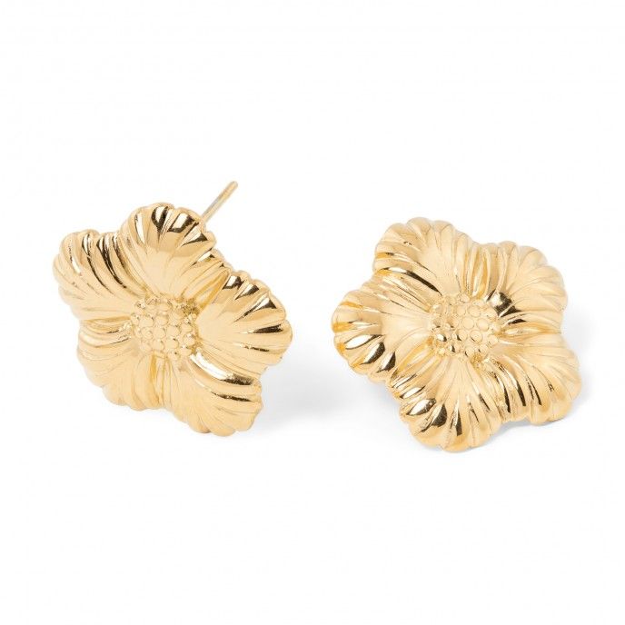 STEEL FLOWER EARRINGS