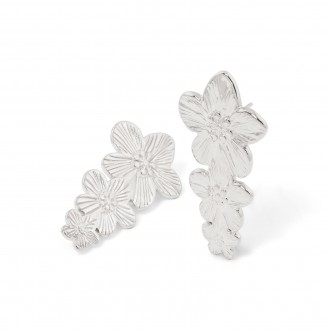 PENDIENTES FLORES DE ACERO