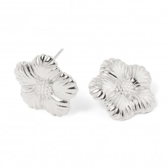 STEEL FLOWER EARRINGS