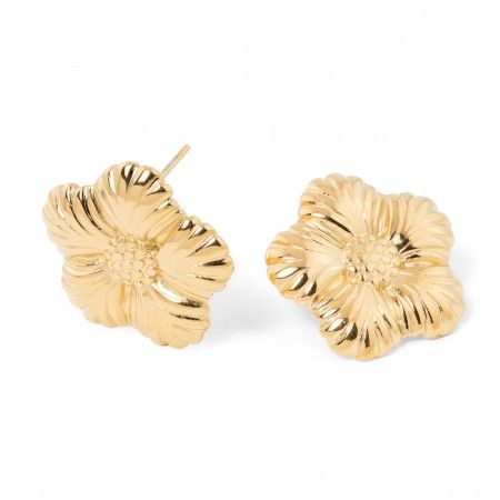 PENDIENTES FLOR DE ACERO