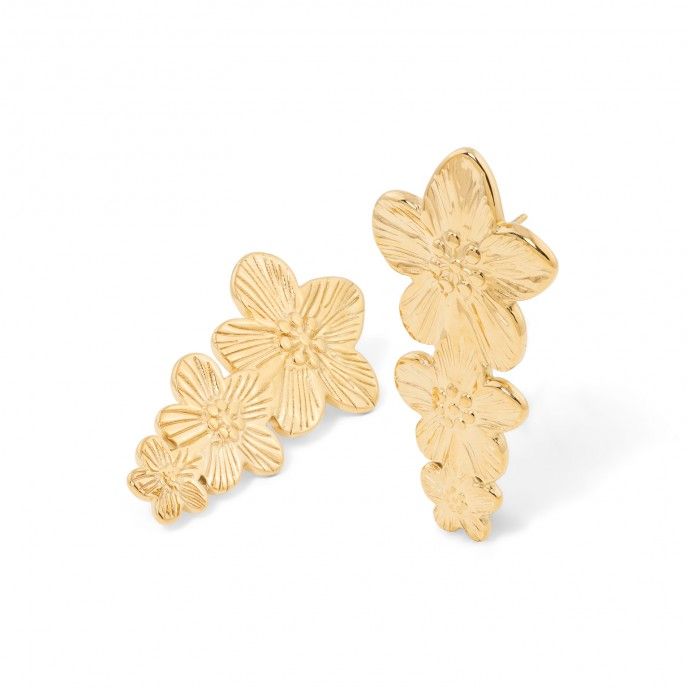 STEEL FLOWERS EARRINGS