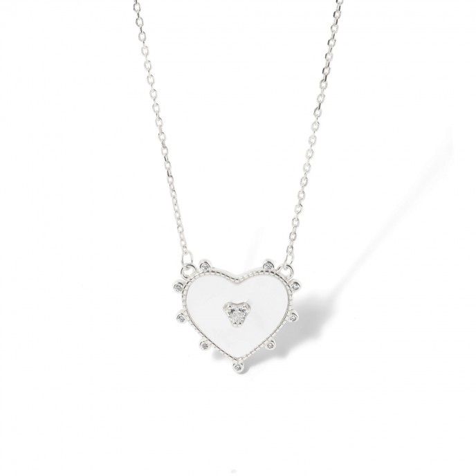 SILVER NECKLACE WITH HEART