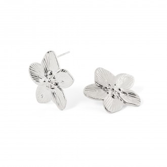 STEEL FLOWER EARRINGS
