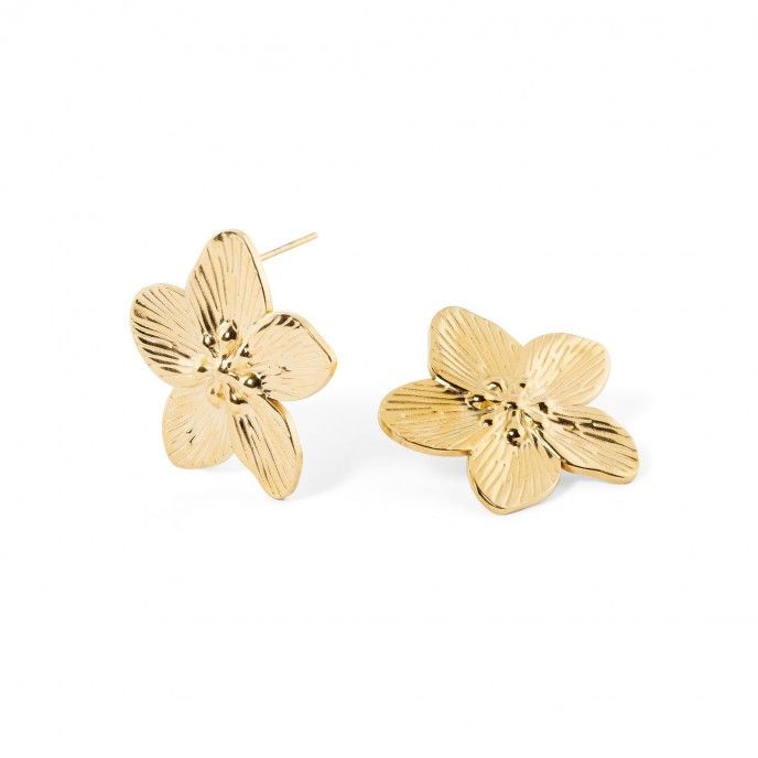 PENDIENTES FLOR DE ACERO