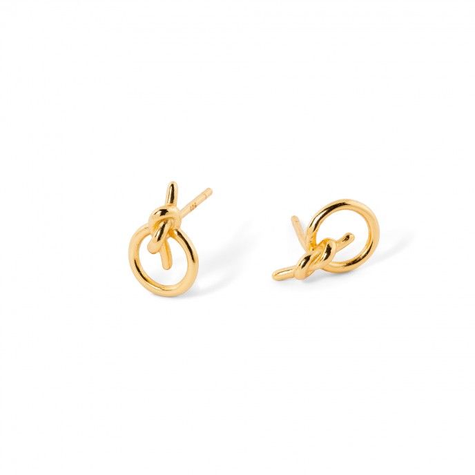 SILVER KNOT EARRINGS