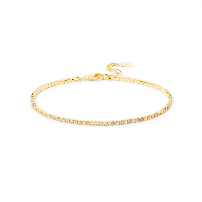 SILVER BRACELET WITH ZIRCONS