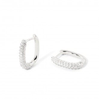 SHINY SILVER HOOPS