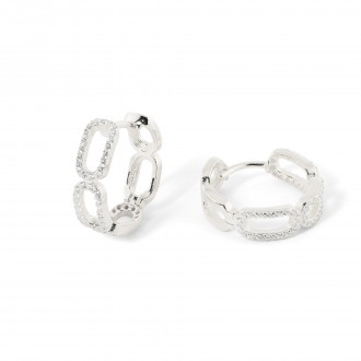 SHINY SILVER HOOPS