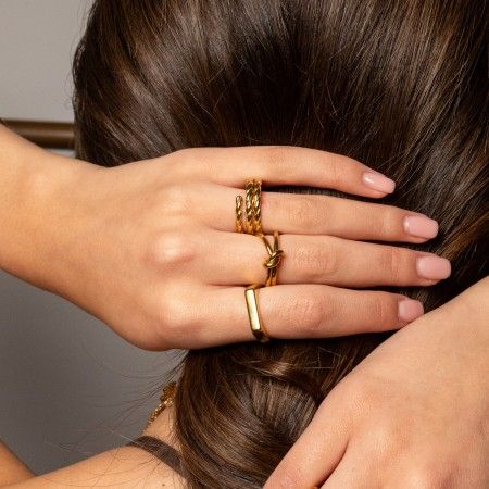 STEEL TWISTED RING