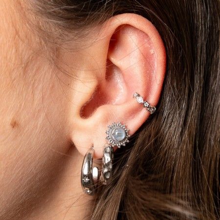SILVER STARS EAR CUFF