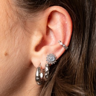 SILVER STARS EAR CUFF