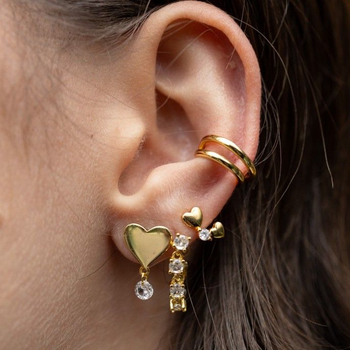 SILVER HEARTS EARRINGS