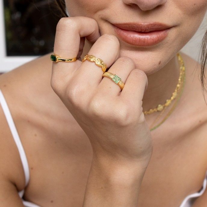 SILVER STRIPE RING