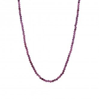 SILVER NECKLACE WITH NATURAL STONES