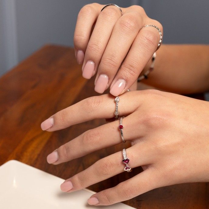 SILVER RING WITH HEART