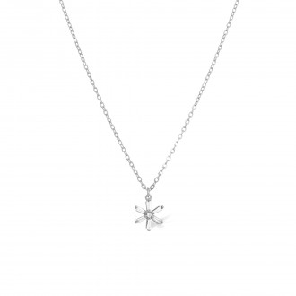 FLOWER SILVER NECKLACE