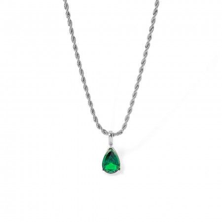 STEEL NECKLACE WITH DROP