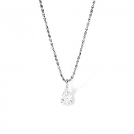 STEEL NECKLACE WITH DROP