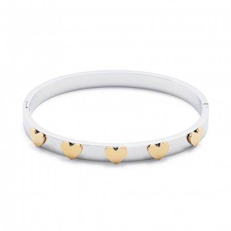 PULSERA CORAZONES DE ACERO