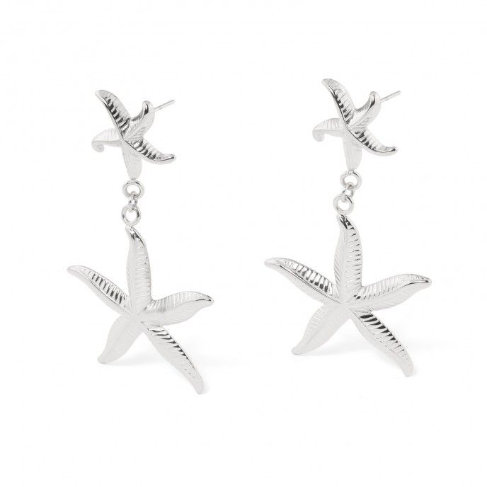 PENDIENTES ESTRELLAS DE MAR DE ACERO