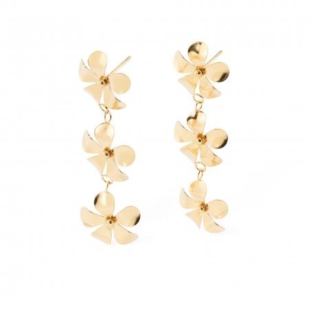 STEEL FLOWER EARRINGS