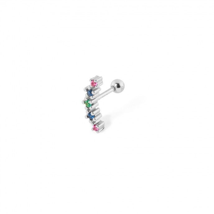 SILVER PIERCING WITH ZIRCONS