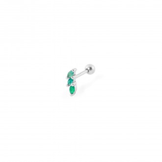 SILVER PIERCING WITH ZIRCONS