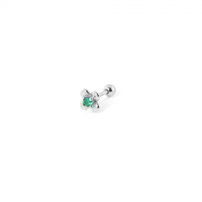SILVER FLOWER PIERCING
