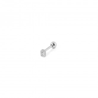 SILVER PIERCING WITH ZIRCON
