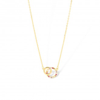 SILVER NECKLACE WITH CIRCLES
