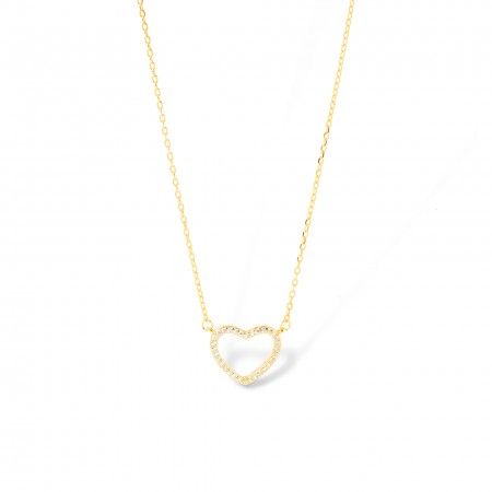 SILVER NECKLACE WITH HEART