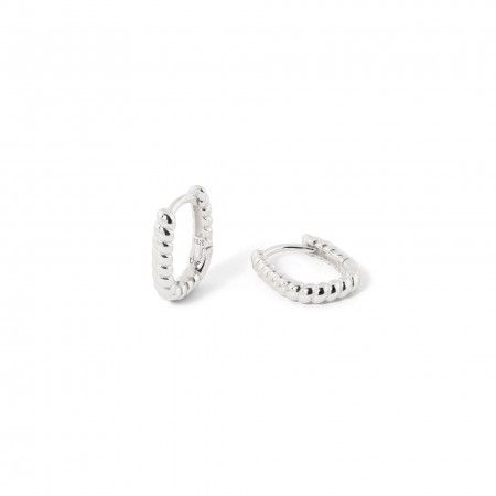 SILVER TWISTED HOOPS