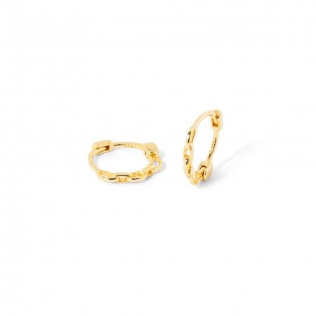 SILVER LINKS HOOPS