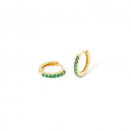 SILVER HOOPS WITH ZIRCONS