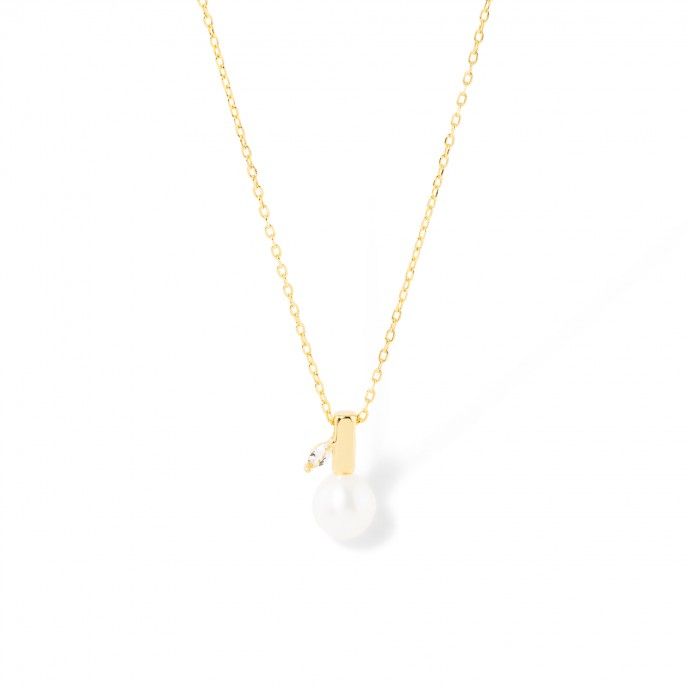 SILVER NECKLACE WITH PEARL